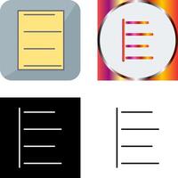 Unique Left Align Icon Design vector
