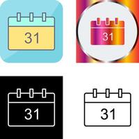 único calendario icono diseño vector