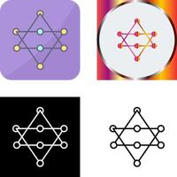 Unique Networks Icon Design vector