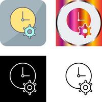 Unique Time Optimization Icon Design vector