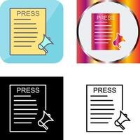 único prensa lanzamientos icono diseño vector