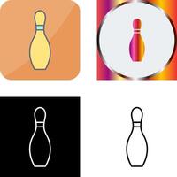 Unique Bowling Pin Icon Design vector