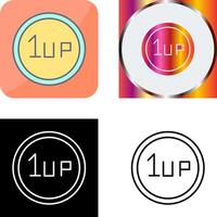 Unique 1UP Icon Design vector