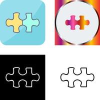 Unique Puzzle Piece Icon Design vector