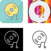 único música discos compactos icono diseño vector