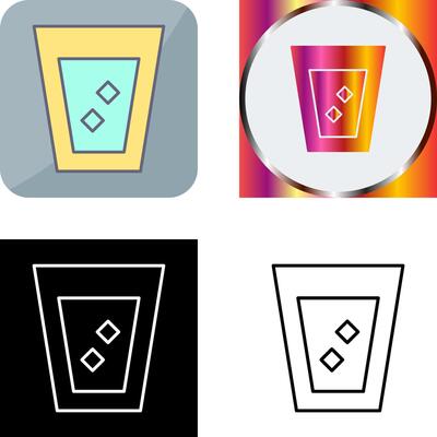 Unique White Russian Drink Icon Design