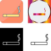 Unique Lit Cigarette Icon Design vector