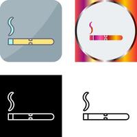 único iluminado cigarro icono diseño vector