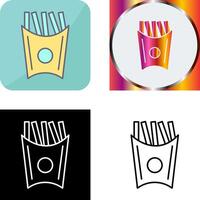 Unique French Fries Icon Design vector