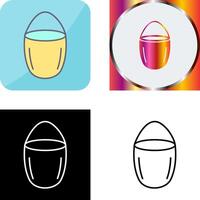 Unique Water Bucket Icon Design vector