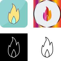 único fuego icono diseño vector