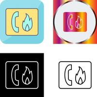 Unique Fire Emergency Icon Design vector