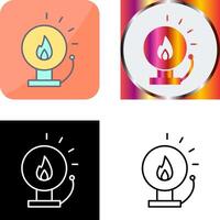 único fuego alerta icono diseño vector