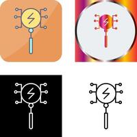 Unique Intelligent Search Icon Design vector