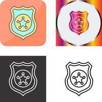 Police shield Icon Design vector