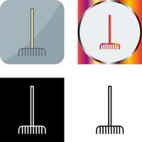 Fork picking Leaves Icon Design vector