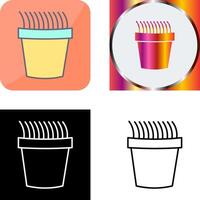 Grass Pot Icon Design vector