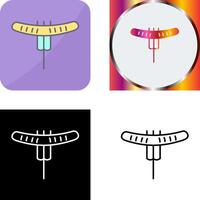 Sausage on Fork Icon Design vector