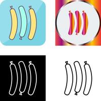 Hot Sausage Icon Design vector