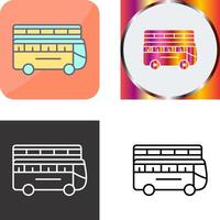 diseño de icono de autobús doble vector