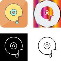 música discos compactos icono diseño vector