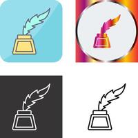 Inkwell Icon Design vector