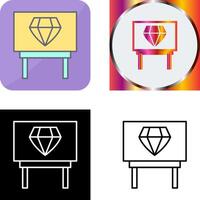 Diamond Exhibit Icon Design vector