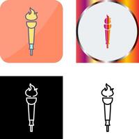 Museum Torch Icon Design vector