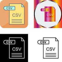 CSV Icon Design vector