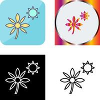 Flower in sunlight Icon Design vector