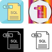 SQL Icon Design vector