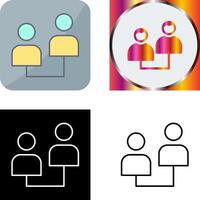 Connected Profiles Icon Design vector