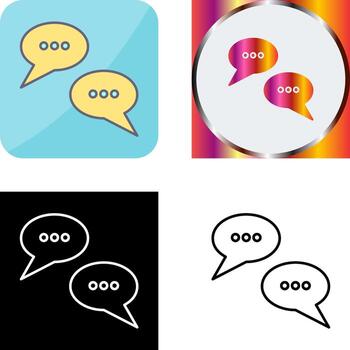 Conversation Bubbles Icon Design vector
