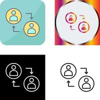Connected Profiles Icon Design vector