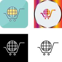 Global Shopping Icon Design vector