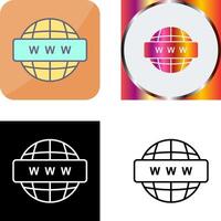 World Wide Web Icon Design vector