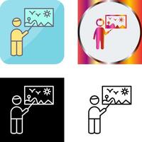 Art Museum Guide Icon Design vector