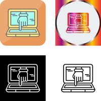 Computer Hacking Icon Design vector