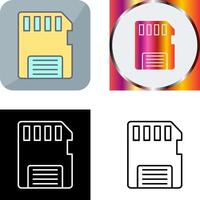 Memory Card Icon Design vector