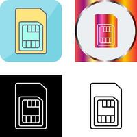 Sim Card Icon Design vector