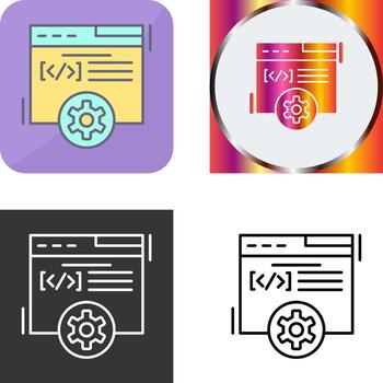 Web Development Icon Design vector