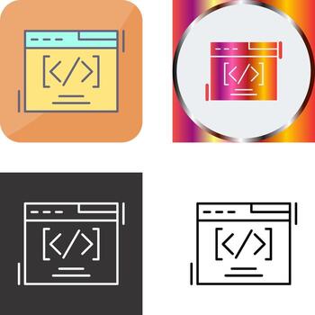 Web Coding Icon Design vector