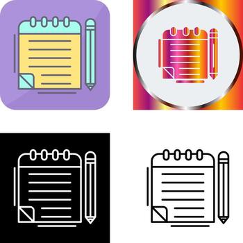 Notepad Icon Design vector