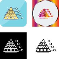 Pyramid Graph Icon Design vector