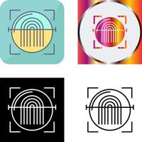Fingerprint Scanner Icon Design vector