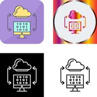Cloud Coding Icon Design vector