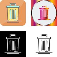 Trash Can Icon Design vector