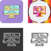 Coding Icon Design vector