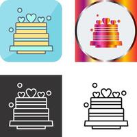 Wedding Cake Icon Design vector