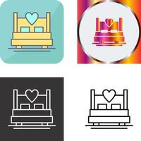 diseño de icono de cama doble vector